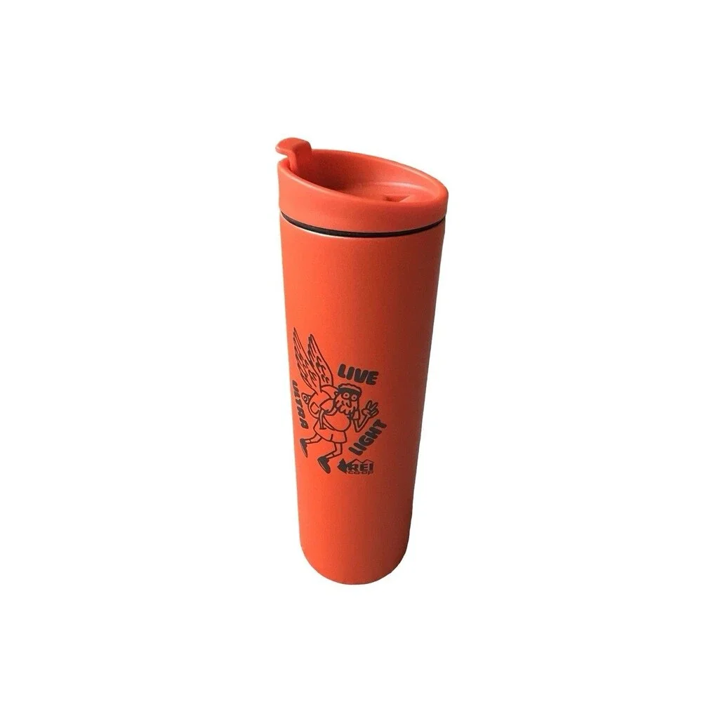 MiiR x REI Live Ultra Light Insulated Travel Mug Orange Coffee Tumbler w Lid